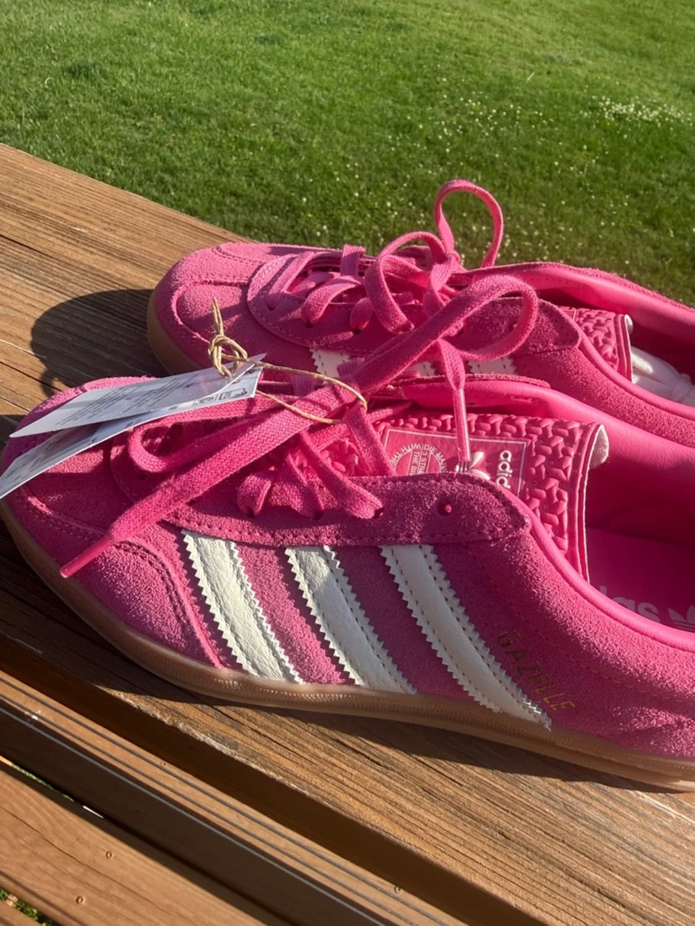 Adidas Gazelle Indoor Gum Pink and White Sneakers Size 8 - Picture 5 of 12